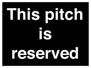 This pitch is reserved